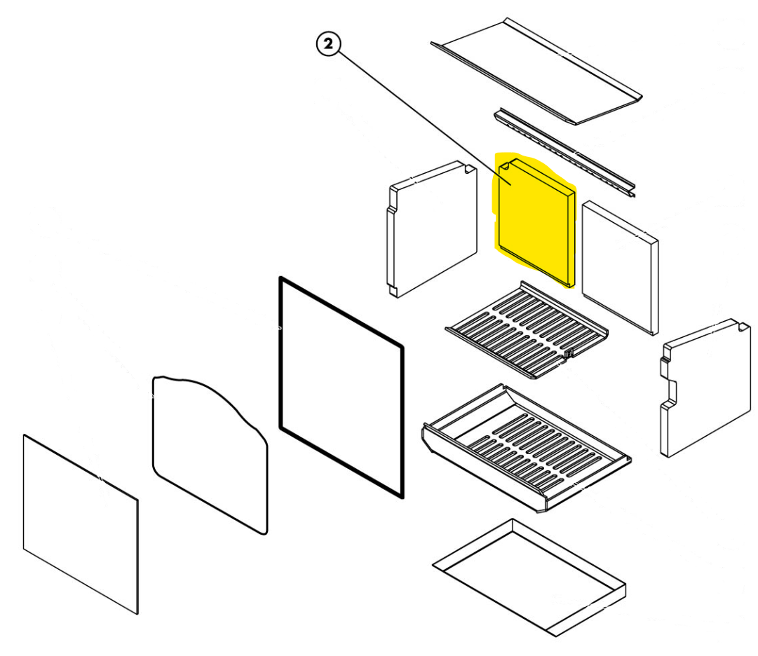 ESSE 700 Rear Left Fire Brick