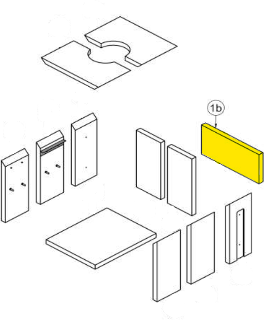 ESSE WD Rear Brick suits 990 / 500 / 1000W / Bakeheart / Warmheart