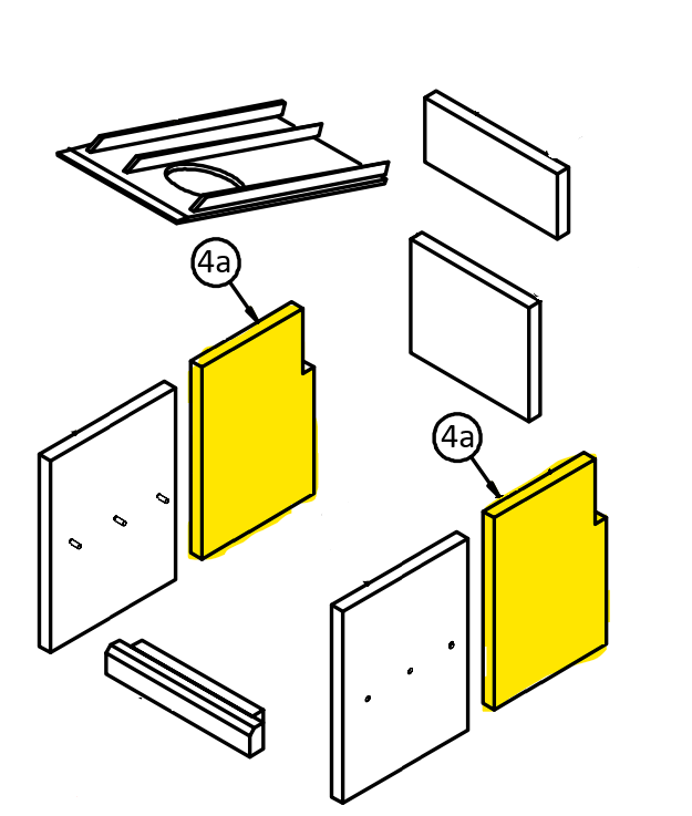 Pivot Stove & Heating Firebrick suits Side Rear Ironheart - NEW