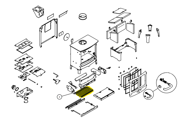 Island 2 Grate Bars Set (12)