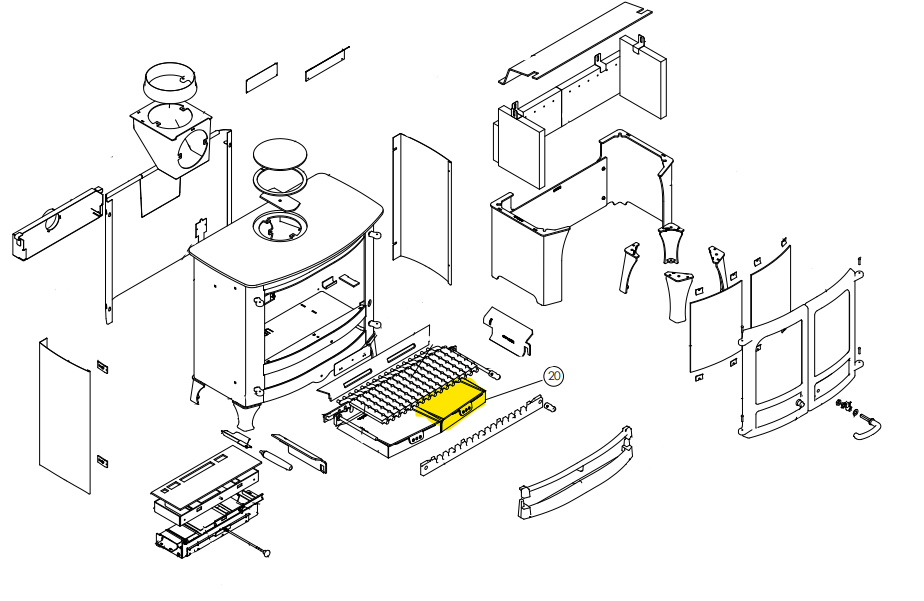 Island 3 Ash Tray Right Hand Side